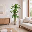 Artificial Dracaena Tree 6FT with 3 Thick Trunks, Faux Yucca Floor Plant