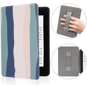 SCSVPN Case for Kindle Paperwhite 10th Generation 2018 with Hand Strap - Auto Sleep/Wake, Slim PU Leather Smart Protective Cover ONLY Fit 6'' Kindle Paperwhite Case Model NO. PQ94WIF, Colorful Blue