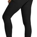 IUGA High Waist Yoga Pants with Pockets, Leggings for Women Tummy Control, Workout Leggings for Women 4 Way Stretch Black M,L