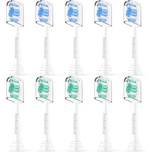 Replacement Toothbrush Heads Compatible with Philips Sonicare, Brush Heads for Sonicare C2 Plaque Control Protective Clean 4100 5100 6100 Electric Toothbrush White&Blue, 10-Pack Replacement Toothbrush Heads Compatible with Philips Sonicare, Brush Heads for Sonicare C2 Plaque Control Protective Clean 4100 5100 6100 Electric Toothbrush White&Blue, 10-Pack