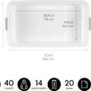 IRIS USA 50 Qt. Long Under Bed Storage Bin with Lids, Clear