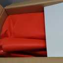 Red Aisle Runner - Professional-Grade Nylon, Includes Tape Double-Sided Adhesive - Disposable Scroll Pattern Runner Great for Indoor Events or Weddings, Prom, Hollywood Parties