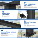 42" Cable Railing Corner Post, 90° L-Drilled Railing Post with Flat Rubber Grommets, Stainless Steel T304 Matte Black Handrail Post, Heavy-Duty Flat Top Corner Post for Deck Railing System