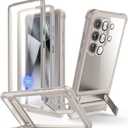 ESR for Samsung Galaxy S24 Ultra Armor Series Case, Full Body Protection Front Cover with Screen Protector and Extra Protective Front Frame, 3 Kickstand Modes, Military-Grade Protection, Clear Grey