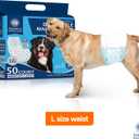 American Kennel Club Male Dog Wrap, Disposable Diapers with Wetness Indicator, Large, 50 Count