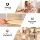 Toddler Tower,Height-Adjustable Step Stool with Sliding Safety Door,Easy to Adjust Height,Suitable for Kids from 18 Months to 5 Years Old,Anti-tilt Kitchen Step Stool with Safety Feet-White