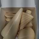 Namalu 6 Pcs Mini Wooden Christmas Trees for Crafts Farmhouse Wood Christmas Trees Small Figurines Vintage Tiny Xmas Table Centerpiece Rustic Unfinished Tabletop for DIY Craft Art Decoration(Boho)