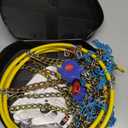 Auto Tightening Snow Chains for Cars, SUVs & Pickup Trucks  1-Min Quick-Fit Auto Installation, Reusable Universal Emergency Traction Tire Chains  Set of 2ALN120