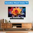 Sound Bar Mounts Under TV, All Metal,Holds up to 33 lbs, Black | Depth Adjustable 3.7''-6.3'',Heavy duty Soundbar Mount, For VESA holes up to 31.5 inches (800mm) wide, Easy to install,HD-128