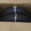 2-Pack 4.80/4.00-8" Pneumatic Wheelbarrow Wheel and Tires with 3"- 6" Center Hub and 3/4" Bushings for Wheelbarrow and Yard Cart Garden Wagon, Black