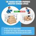 Table Leg Extender, Metal Tables Leg Extensions, Heavy Duty 4 Levels/Heights Steel Folding Tables Legs Supports, Folding Table Legs Extenders for Improving Your Back (4-Pack) (7.8 in /20cm)