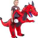 HSCTEK Inflatable Ride on Kids Dragon Costume Boys Girls (7-10 Yrs)