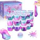 11 Pack Mermaid Slime Party Favors for Kids Slime Cup Bulk DIY Stress Relief Putty Toy Christmas Easter Birthday Goodie Bag Stuffer Classroom Reward for Girls Boys Stretchy Non-Sticky