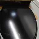 Elongated Slow Close Toilet Seat, Black Wood Toilet Seat Support 400 lbs, Heavy Duty Oval Wood Toilet Lid with Soft Close Chrome Hinges, Grip-Tight Bumpers - Easy to Clean, Quick Assembly