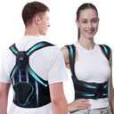 Back Brace Posture Corrector for Women and Men - Adjustable Back Straightener with Detachable Triangular Pad for Posture Correction & Pain Relief, Full Back Support for Hump & Scoliosis (Medium (Waist: 3345 Inch))