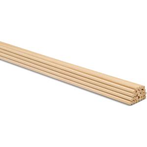 Wooden Dowel Rod, 3/16 Inch x 24 Inch Wood Dowels, Pack of 25 Wooden Dowels for Crafts, Unfinished Hardwood Wooden Dowels Rods, Strong Wood Rod Dowels for Crafting and DIYers
