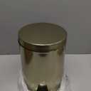 mDesign Metal Steel/Plastic Toilet Bowl Brush/Holder and Round 1.3 Gallon/5L Step Trash Can Combo Set for Bathroom; Holds Trash, Recycling, Deep Cleaning, Mirri Collection, Brass