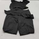 Ecirod Women Sexy Two Piece Outfits Summer One Shoulder Bodycon Shorts Sets Lace Up Slim Crop Top Capri Legging Sets, 2XL