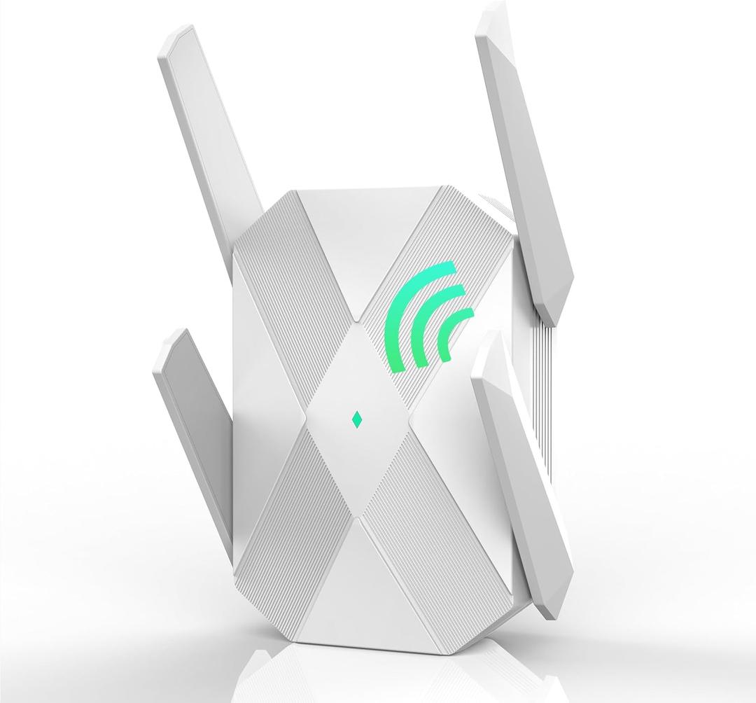 WiFi Extenders Signal Booster for Home, 2100Mbps Dual-Band, Up to 13000 sq ft Long Range Coverage & Connects 100+ Devices,360 Full Internet WiFi Repeater