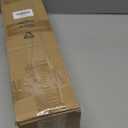 2 Pack Wood Curtain Rods for Windows 30 to 56 Inch, Adjustable Decorative 1'' Heavy Duty Metal Curtain Rod with Modern Faux Wood Grain Finials, Rustic Farmhouse Bedroom Boho Drapery Pole