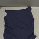 Trendy Queen Womens Summer Tops Off The Shoulder Going Out T Shirts Crop Tank Top Cute Y2k Fashion Clothes Casual Spring Outfits 2025 Navy S