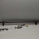 Double Curtain Rods 36 to 72 Inches with Solid Aluminum Alloy Brackets, 1 Inch Adjustable Drapery Rod, Heavy Duty Dual Curtains Rod for Window, Sliding Door, Bedroom Decoration, Matte Brown