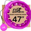 FIT ON FORM Infinity Weighted Hula Hoop for Adults Weight Loss, Smart Exercise Hola Circle Hoop for Women Abs Workout (Purple - 47 Inch)