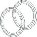 KBHOME 2 Pieces 14 inch Metal Wire Wreath Form Frame Dark Green Ring for Fall Festival and Halloween Decoration Door