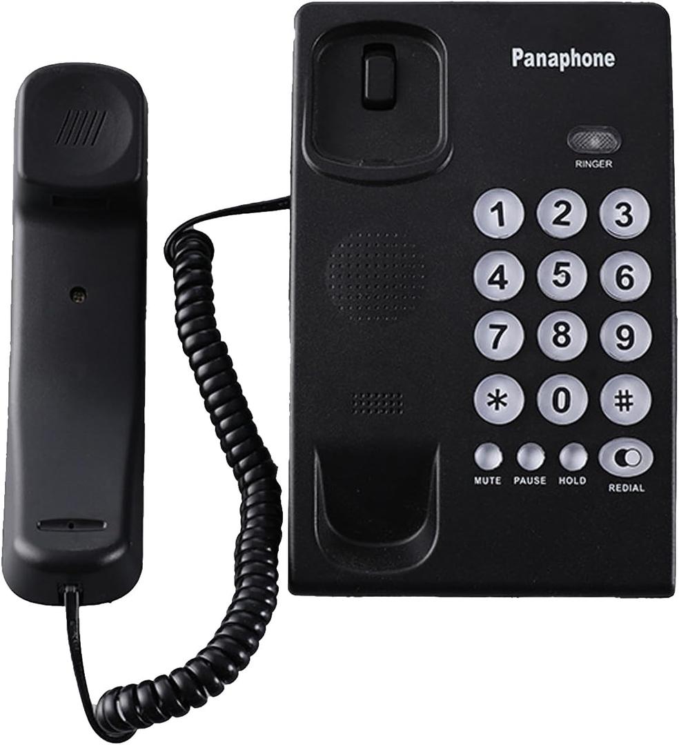 KEXIAO T3016 Desktop Phone Corded Telephone with Quick Redial Wall Mountable Fix Landline Telephones