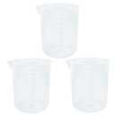 Waziaqoc 3 Pack 1000ml/34oz Plastic Graduated Beaker, 1L Measuring Cup