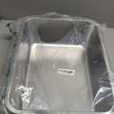 Kirecoo Stainless Steel Cat Litter Box - Metal High Sided Cat Pan, Large Stainless Steel Box, Indoor Litter Tray, Non Stick, No Smell, Easy to Clean, Pet Toilet Supplies for Kitten, Kitty, Rabbit (17.52" L x 13.58" W x 5.9" H)