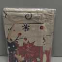 Reindeer Santa Claus Snowflake Christmas Placemats Set of 4, 12x18 Inch Seasonal Winter Table Mats for Party Kitchen Dining Decoration