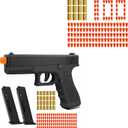 Soft Bullet Toy Gun with Shell Ejecting,Gun Fidget Toy with 200 Soft Bullets, 36 Shells and 2 Magazines,Education Toy Model,Christmas Birthday Gifts for Boys&Girls Kids Adults Age 8+(Black)