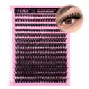 280Pcs Wispy Individual Lashes DIY Eyelash Extensions 8-16MM D-Curly Lash Extensions Lash Clusters 80D Cluster Eyelashes DIY at Home by ALICE, F22-Classic 80D