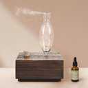 Waterless Essential Oil Diffuser - Premium Wood & Glass Nebulizer, Battery Operated Scent Diffuser for Home and Large Rooms, Ideal for Hotels - Ultimate Aromatherapy Fragrance Diffuser
