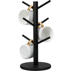 MyLifeUNIT Mug Holder Tree, Coffee Cup Holder with 6 Hooks (Black)