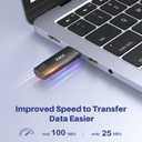 32GB USB C Flash Drive Dual USB 3.0 Type C + USB A Portable 2-in-1 Thumb Drive for Smartphone Tablet Computer Mac iPhone 15/16/17 Black