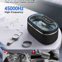 35W Ultrasonic Jewelry Cleaner, 45KHz Retainer Cleaner for Jewelry, 5 Timer & 3 Power Modes, Eyeglasses, Rings, Watch Strap, Dentures - 20oz, 304 Stainless Steel Tank, Quiet <38dB (Black)