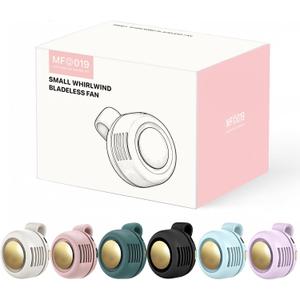 Portable Clip-On Fan, Mini USB Rechargeable 360° Rotatable Fan, Personal Fan 3-Speed Silent Mini Bladeless Fans