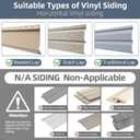 Antimbee Vinyl Siding Hooks Hanger,40 Pack Heavy-Duty Stainless Steel Siding Hooks No Hole Siding Hanging Hanger for Hanging on Patio,Vinyl Siding Clips Applicable to Outdoor or Holiday Decoration