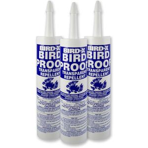Bird-X Bird Proof Gel, Sticky and Transparent Clear Gel, Long-Lasting and Easy to Use, Each Tube Covers 10 Linear feet, Pack of 3 Tubes (10 fl. oz. Each)
