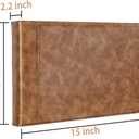 Antner Zippered 7 Ring Business Checkbook Binder Portfolio for 3-on-a-Page Business Checks, 600 Checks Capacity, PU Leather Check Book Binder Cover for 9x13 Sheets, Built-in Storage Organizer, Brown
