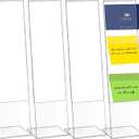 4 Pcs Multifunction Computer Monitor Memo Board, Clear Acrylic Monitor Sticky Note Holder for Office Home Desktop,Office Desk Accessories