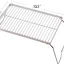 Campfire Grill 304 Stainless Steel Grate, Folding Camping Grill Heavy Duty with Carrying Bag, Medium