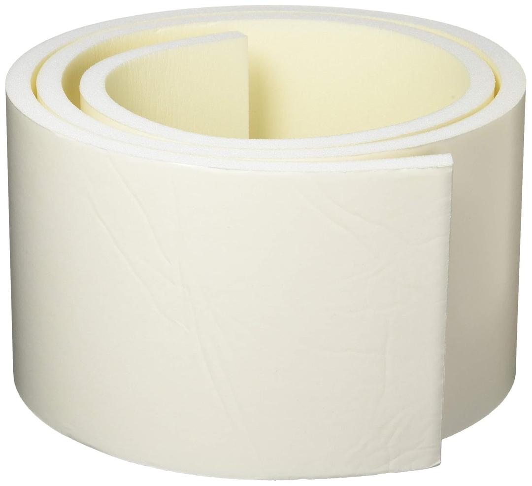 Closed-Cell Foam Rolls, White, 1/2"X6"X72", Adhesive