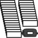 30 Pack Tactical PVC Writable ID Patches Name Number Tag with Hook and Loop Patches Ammo Size Pistol Model Tool Classification for Tactical Backpacks Hats Bags Vests Jackets (3.5 Inch)