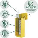 Finch Fare Recycled Plastic Thistle Mesh Bird Feeder for Wild Birds and Outdoor Décor, Dual-Sided Feeding & Removable Mesh Panels, 1.375 Quart Capacity, Yellow