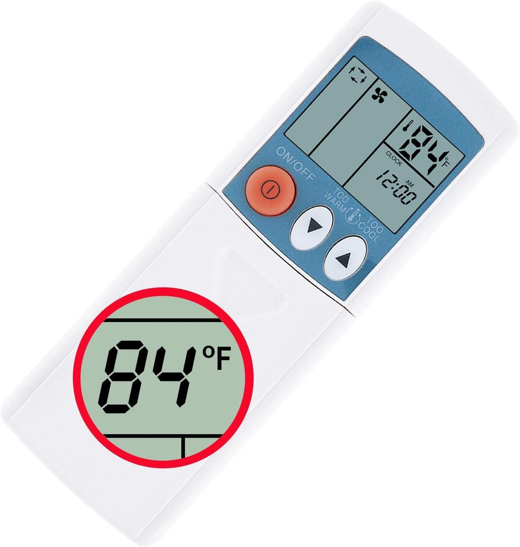 Universal Remote Control for Mitsubishi Msz-Ge09na Msz-Ge12na Msz-Ge15na Msz-Ge18na Msz-Ge24na Msy-Ge09na A/C Air Conditioner Display in Fahrenheit