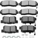 D1089 D1086 SCITOO Brake Pads Kits Front Ceramic Rear Semi-Metal 8pcs Fit For Acura RDX 2010-2012,For Honda Accord Crosstour 2010-2011,For Honda Crosstour 2012,For Honda CR-V 2007-2011