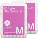 Coterie Baby Swim Diapers, Size Medium (20-34 lbs), 2-Pack (36 Total Diapers) | Disposable Water Diapers for Pool & Beach | Hypoallergenic, No-Swell Design for Sensitive Skin